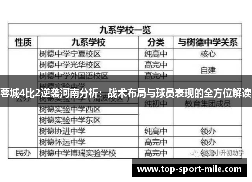 蓉城4比2逆袭河南分析：战术布局与球员表现的全方位解读