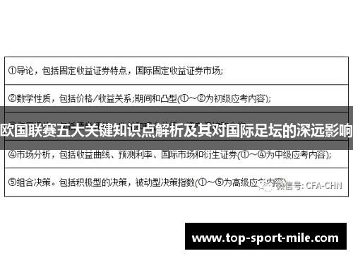 欧国联赛五大关键知识点解析及其对国际足坛的深远影响